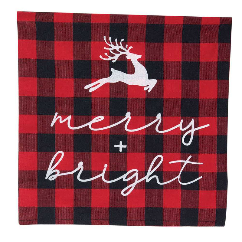 Merry & Bright Buffalo Check Pillow