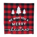 Merry Christmas Buffalo Check Pillow