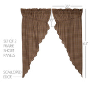 Prescott Prairie Short Panel Scalloped Set of 2 36x63x18