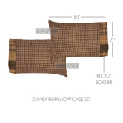 Prescott Standard Pillow Case Block Border Set of 2 21x30