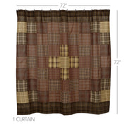 Prescott Shower Curtain Unlined 72x72