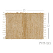 Burlap Natural Chindi/Rag Rug 20x30