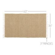 Burlap Natural Chindi/Rag Rug 36x60