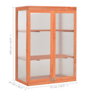 vidaXL Greenhouse Wood 29.5"x18.5"x42.9"