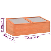 vidaXL Greenhouse Wood 39.4"x19.7"x13.4"