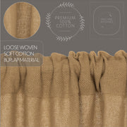 Burlap Natural Short Panel Set of 2 63x36