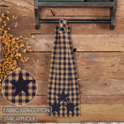 Navy Star Button Loop Kitchen Towel