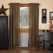 Black Star Scalloped Panel Set of 2 84x40