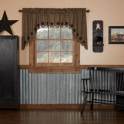 Black Star Scalloped Swag Set of 2 36x36x16