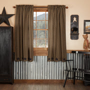 Black Star Scalloped Short Panel Set of 2 63x36