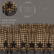 Black Star Scalloped Layered Valance 16x72