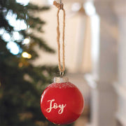 Red Ceramic Joy Ornament (12 Count)