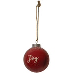 Red Ceramic Joy Ornament (12 Count)