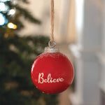 Red Ceramic Believe Ornament