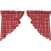 Braxton Scalloped Prairie Swag Set of 2 36x36x18