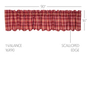 Braxton Scalloped Valance 16x90