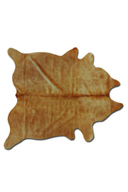6' x 7'  Natural and Gold Genuine Cowhide Area Rug