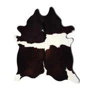 72" x 84" Chocolate and White, Cowhide - Rug