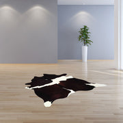 72" x 84" Chocolate and White, Cowhide - Rug