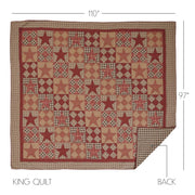 Dawson Star King Quilt 110Wx97L