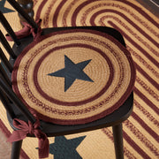 Potomac Jute Applique Star Chair Pad 15 inch Diameter Set of 6