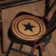 Potomac Jute Applique Star Chair Pad 15 inch Diameter Set of 6