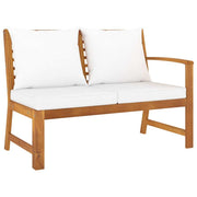 vidaXL 6 Piece Patio Lounge Set with Cushion Cream Solid Acacia Wood