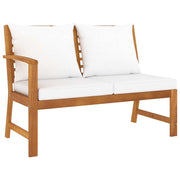 vidaXL 6 Piece Patio Lounge Set with Cushion Cream Solid Acacia Wood