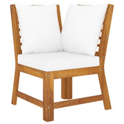 vidaXL 6 Piece Patio Lounge Set with Cushion Cream Solid Acacia Wood