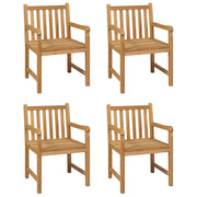 vidaXL 5 Piece Patio Dining Set Solid Teak Wood