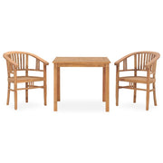 vidaXL 3 Piece Patio Dining Set Solid Teak Wood