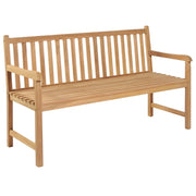 vidaXL Patio Bench with Red Cushion 59.1" Solid Teak Wood