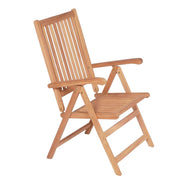 vidaXL Reclining Patio Chairs 4 pcs Solid Teak Wood