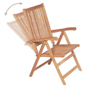 vidaXL Reclining Patio Chairs 4 pcs Solid Teak Wood