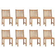 vidaXL Patio Chairs 8 pcs Solid Teak Wood