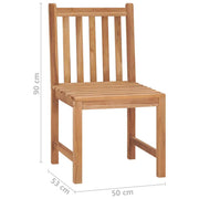 vidaXL Patio Chairs 8 pcs Solid Teak Wood