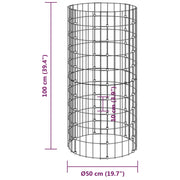 vidaXL Garden Composter 19.7"x39.4" Galvanized Steel