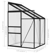 vidaXL Greenhouse Anthracite Aluminum 91.5 ft