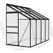 vidaXL Greenhouse Anthracite Aluminum 177.3 ft