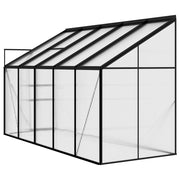 vidaXL Greenhouse Anthracite Aluminum 220 ft