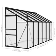 vidaXL Greenhouse Anthracite Aluminum 262.7 ft