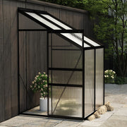 vidaXL Greenhouse Anthracite Aluminum 95.3 ft