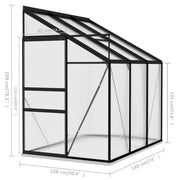 vidaXL Greenhouse Anthracite Aluminum 140.1 ft