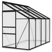 vidaXL Greenhouse Anthracite Aluminum 185 ft