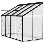 vidaXL Greenhouse Anthracite Aluminum 185 ft