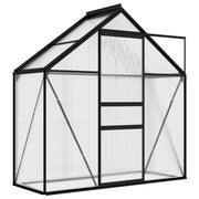 vidaXL Greenhouse Anthracite Aluminum 14.3 ft