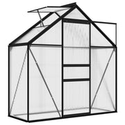 vidaXL Greenhouse Anthracite Aluminum 14.3 ft