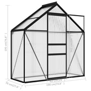 vidaXL Greenhouse Anthracite Aluminum 14.3 ft