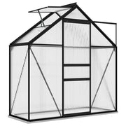 vidaXL Greenhouse Anthracite Aluminum 14.3 ft