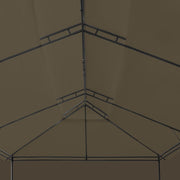 vidaXL Gazebo with Curtains 236.2"x117.3"x106.3" Taupe 0.6 oz/ft
